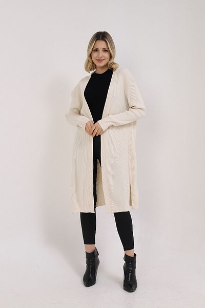 İKLİM LİFE RIBBED CARDIGAN WITH STRAPS