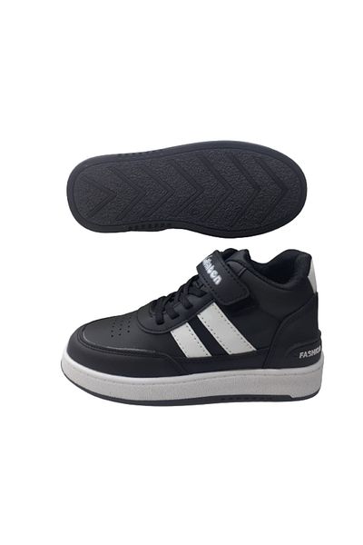 Lafonten Unisex Μαύρο-Λευκό Ορθοπεδικό Σόλα Daily Boat Shoes