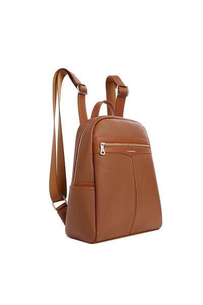 CENGİZ PAKEL Cengiz Pakel Women's Lacoste Fabric Backpack - 7368L - Tan