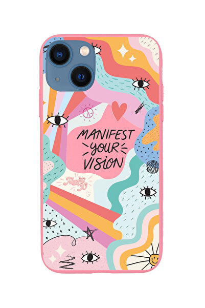 KaffCase حافظة هاتف Iphone 14 Manifest Manifest Your Vision مطبوع عليها تصميم...