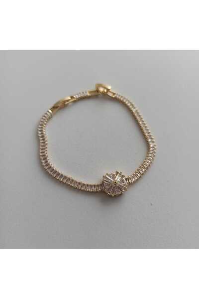 Simge Gümüş Steel Zircon Stone Stylish Bracelet
