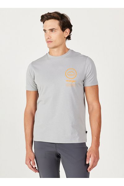 WRANGLER Crew Neck Gray Men's T-Shirt W232541035 Crew Neck T-shirt