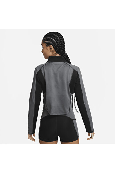 Nike Dri-Fit Long-Sleeve 1/4-Zip Training Long-Sleeve Siyah Kadın Sweatshirt