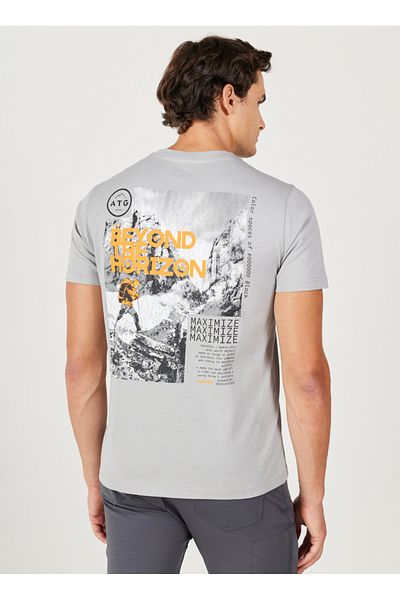 WRANGLER Crew Neck Gray Men's T-Shirt W232541035 Crew Neck T-shirt