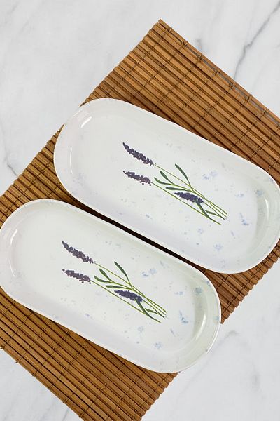 Keramika Lavender Noyan Kayak Salad Plate 26cm 2 Pieces