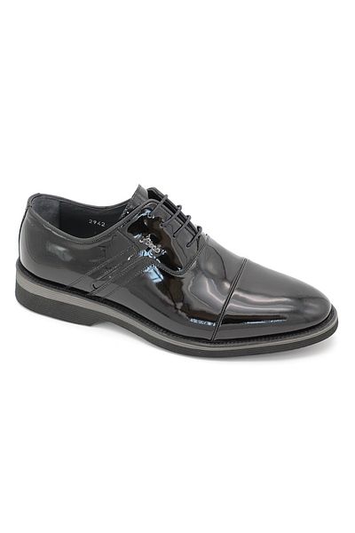 Fosco 2942 Genuine Leather Men's Shoes Black Patent Leather Eva
