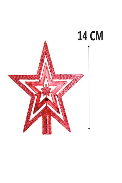 Parti dolabı 14 cm Noenli New Year Metallic Peak Star and Star Column