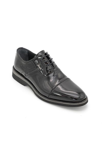 Fosco 2942 Genuine Leather Men's Shoes Black Patent Leather Eva