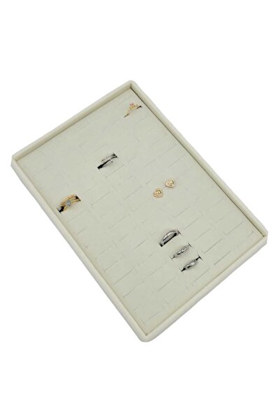 Aydın Decor Küçük Boy Süet Kumaş Batırmalı Yüzük Düzenleyicisi 24-17,5 cm (Ay...