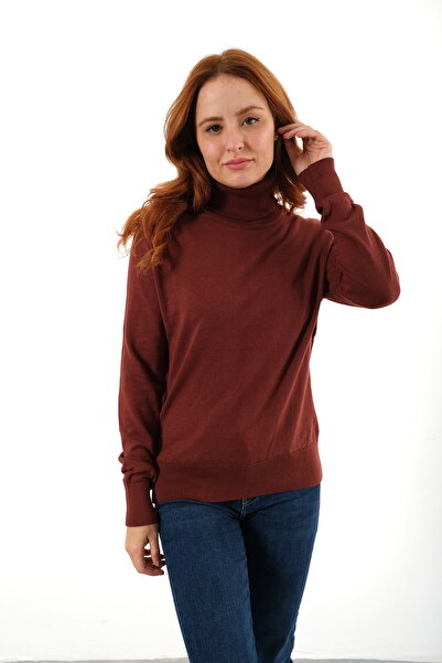 Trist Star Tan 100% Organic Cotton Turtleneck Sweater