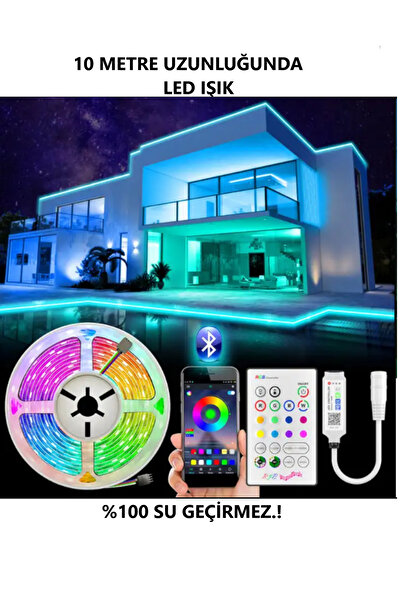 luxshome 10 METRE AKILLI SESE VE GÖRÜNTÜYE DUYARLI ŞERİT LED ORTAM AMBİYANS AYDINLATMA LED IŞIK