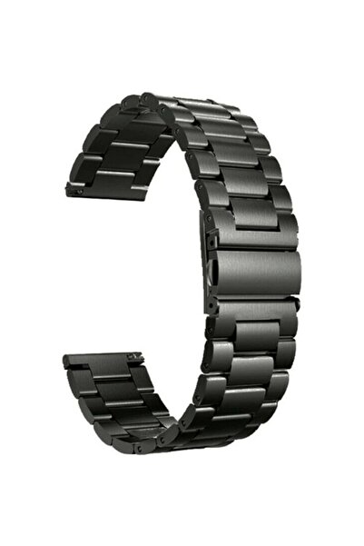 Gpack Havit Watch M9030 Pro Uyumlu Kordon Metal Sıralı Kordon KRD 04 Siyah