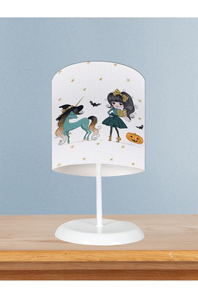 MEKTA HOME Unicorn Patterned Honey Pumpkin Baby and Kids Room Lampshade