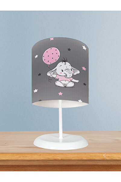 MEKTA HOME Pink Elephant Balloon Patterned Baby and Children's Room Lampshade