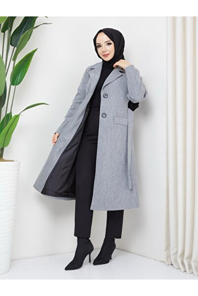 KMKkombin KMKKOMBİN KADIN KIŞLIK KUŞAKLI GÖMLEK YAKA KAŞE KABAN