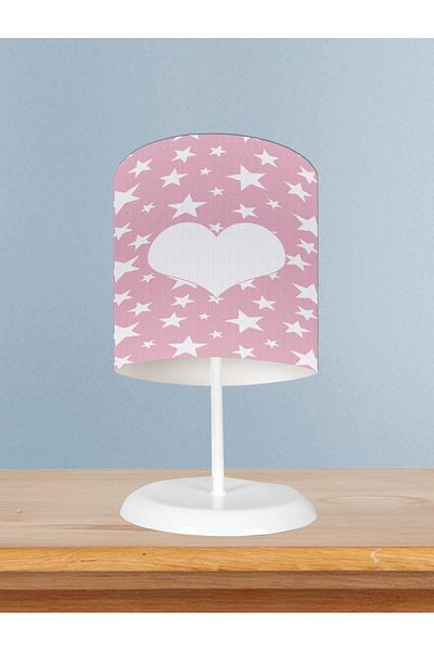 MEKTA HOME Heart and Star Patterned Baby and Children's Room Lampshade