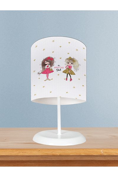 MEKTA HOME Amazing Girl Patterned Baby and Children's Room Lampshade