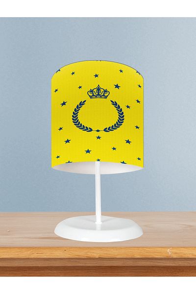 MEKTA HOME Yellow Crown and Wreath Patterned Baby and Children's Room Lampshade