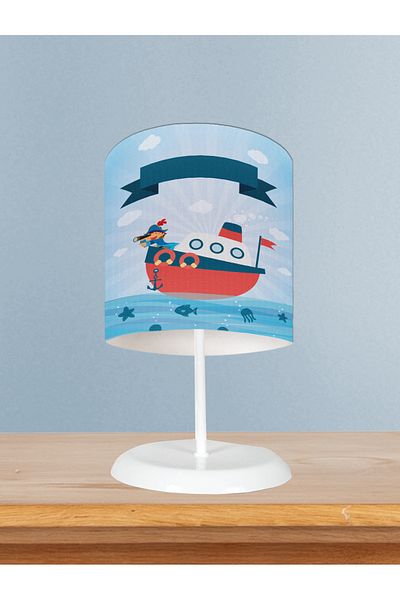 MEKTA HOME Pirate Patterned Baby and Kids Lampshade with Binoculars