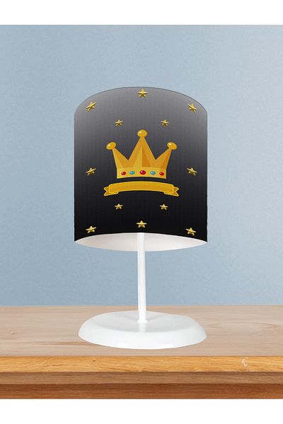 MEKTA HOME King Crown Patterned Baby and Children's Room Lampshade