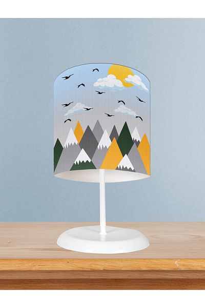 MEKTA HOME Colorful Mountain Patterned Baby and Kids Room Lampshade