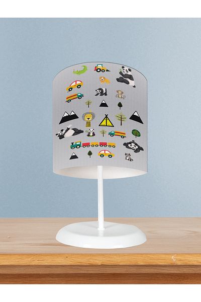 MEKTA HOME Panda Patterned Baby and Children's Room with Trolley
