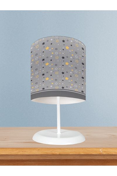 MEKTA HOME Gray Yellow Star Patterned BABY and CHILD Lampshade