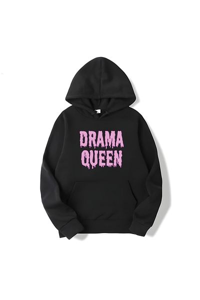 MAGORS Hanorac cu mânecă lungă din bumbac imprimat Drama Quinn SVART WEAR