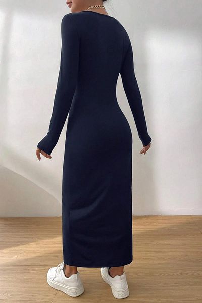 Look Kadıköy Basic Half Fisherman Long Sleeve Dress
