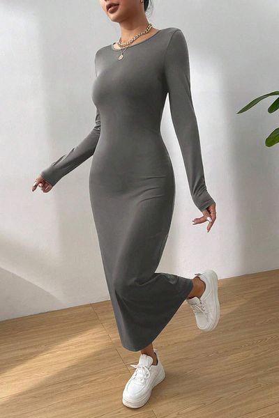 Look Kadıköy Basic Half Fisherman Long Sleeve Dress