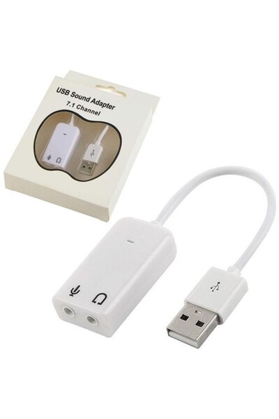 KEEPRO بطاقة صوت يو إس بي 7.1 بطاقة صوت خارجية ثلاثية الأبعاد متوافقة افتراضياً 7.1