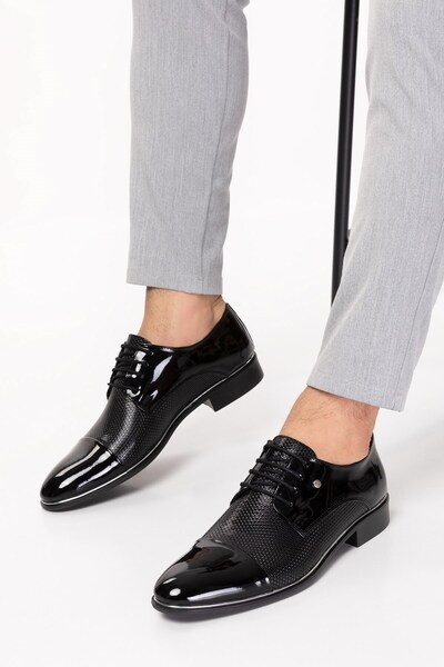 maximoda Мъжки класически лачени вечерни обувки