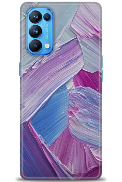 MRCİLETİSİM حافظة مطبوعة عالية الدقة لهاتف اوبو رينو 5 برو - أرجواني + واقي ش...