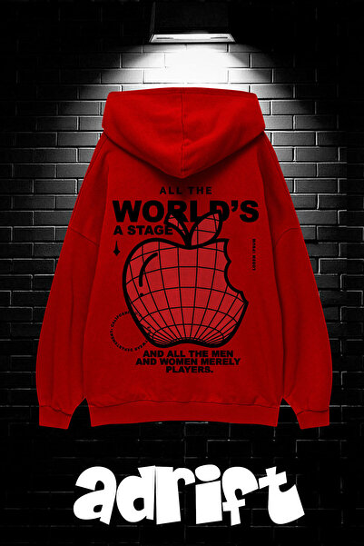 Adrift Los Angeless Unisex Oversize Kapüşonlu Sweatshirt - Худі з капюшоном і кишенею-кенгуру