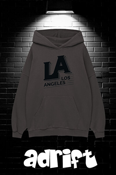 Adrift Unisex Oversize kroj Sa kapuljačom Kengur džep Svetska majica sa kapul...