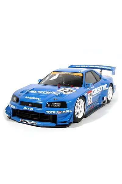 TAMIYA 1/24 Nissan Calsonic GT-R (R34) Plastic Car Model Kit, Disassembled Hobby Set