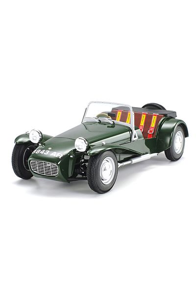 TAMIYA 1/24 Lotus Super 7 Series II Plastic Car Model Kit, Disassembled Hobby Set