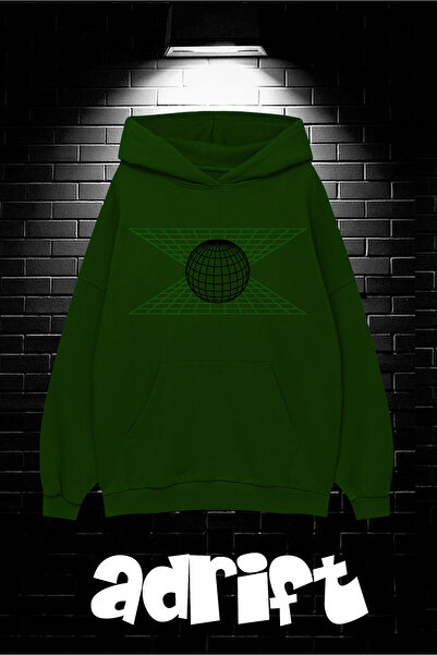 Adrift Unisex Oversize Hooded Kangaroo Pocket Pleasure Φούτερ με κουκούλα