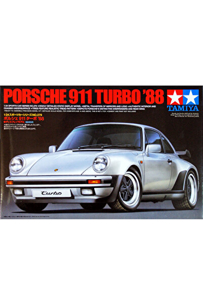 TAMIYA 1/24 Porsche 911 Turbo 88 Plastik Araba Maket Kiti, Demonte Hobi Seti