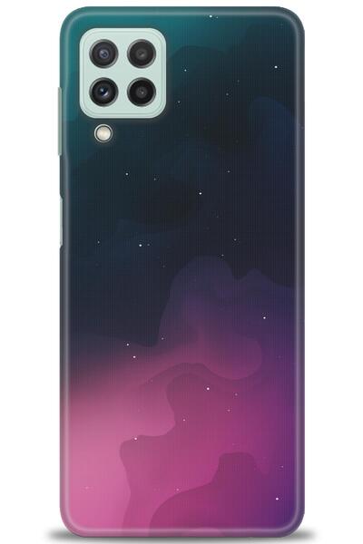 MRCİLETİSİM حافظة سامسونج جالاكسي M22 مطبوعة بدقة HD - سكاي + واقي شاشة كامل