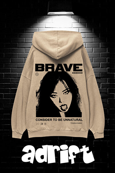 Adrift سويت شيرت بقلنسوة كبير الحجم للجنسين بجيب الكنغر وورلدز