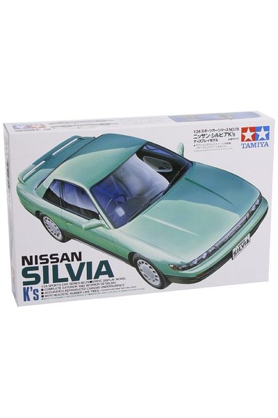 TAMIYA 1/24 Nissan Silvia K's Plastic Car Model Kit, Disassembled Hobby Set