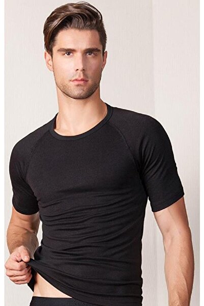 bejamonti Ανδρικά μαύρα κοντομάνικα θερμικά εσώρουχα 2 τεμαχίων