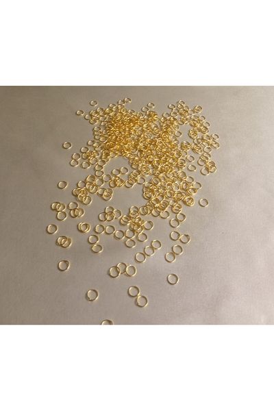 PASAMİA 6*6 mm Gold Jewelry Ring (100 Pieces)
