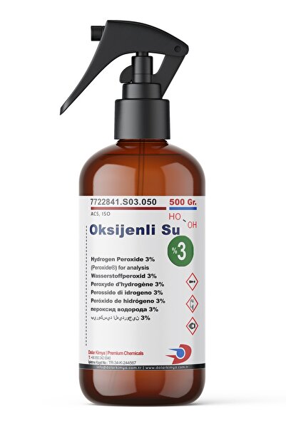Dolar Kimya Oksijenli Su %3 Sprey Başlıklı | 0.50 Kg (Hidrojen Per Oksit)