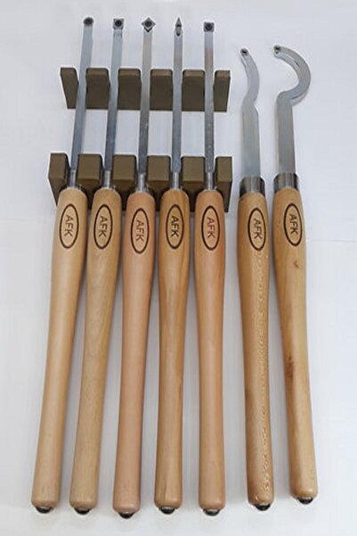 AFK PRO55 - 7'li Karbür Uçlu Ağaç Torna Bıçak Seti