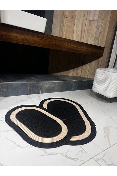 decorium pleksi Σετ 2 Χαλάκια Γιούτας, Ψάθινο Χαλάκι, Χαλάκι Μπάνιου, Χαλάκι Πόρτας, Διακόσμηση, Μοκέτα, Χαλάκι