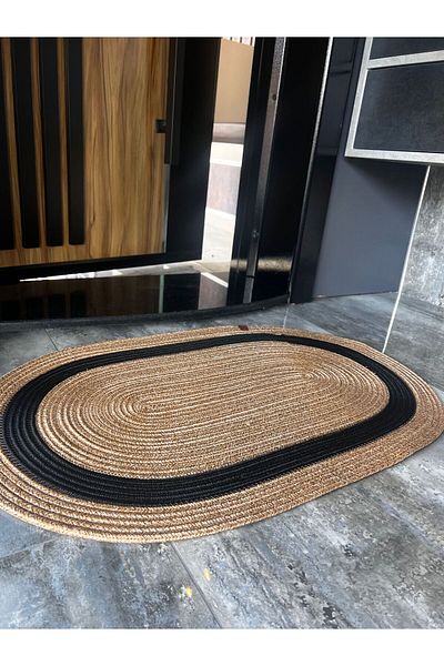 MONALİKA ,Wicker Mat, Bath Mat, Door Mat, Decor, Carpet, Mat jute