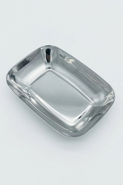 KT HOME Plate Rust. Steel Mini Boat Plate Bowl Snack Bowl Appetizer Salad Bowl Sauce Bowl 2 Pieces Small Size 12 Cm