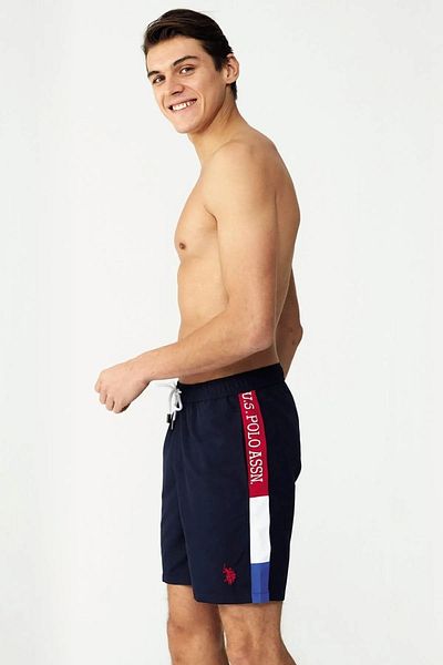 U.S. Polo Assn. Ανδρικό σορτς κολύμβησης 23005 Model Long Navy Blue